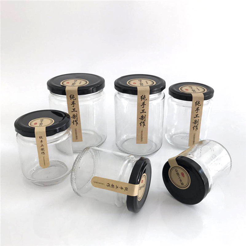 Supplier direct sales hexagon metal lids empty honey glass jar