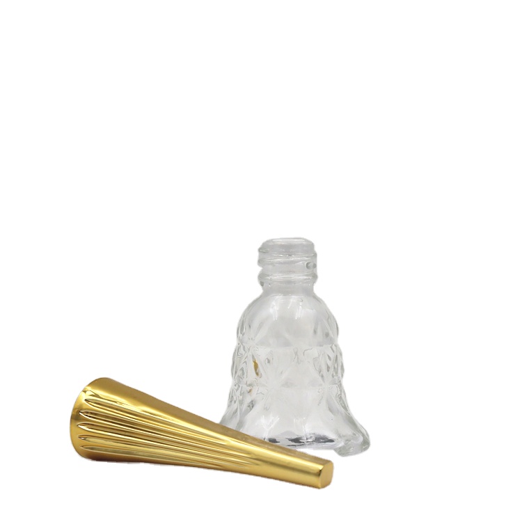 Supplier unique special shape empty uv gel nail polish bottle glass with cap