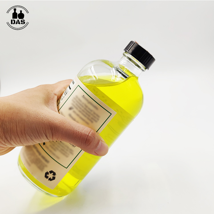 Suppliers Clear Amber Blue Frosted Boston Round 250ml Hand Wash Pharmaceutical Juice Empty Glass Bottle