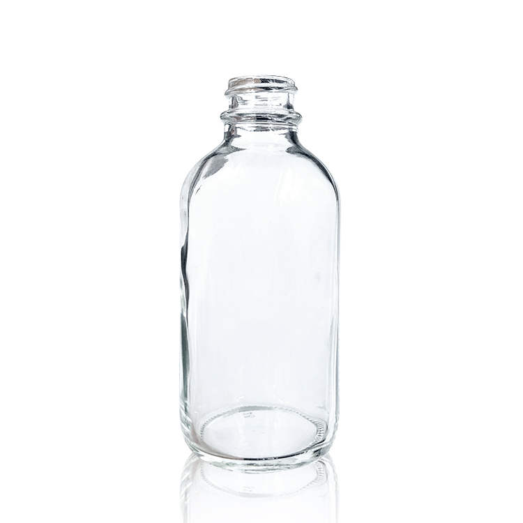 Suppliers Clear Amber Blue Frosted Boston Round 250ml Hand Wash Pharmaceutical Juice Empty Glass Bottle