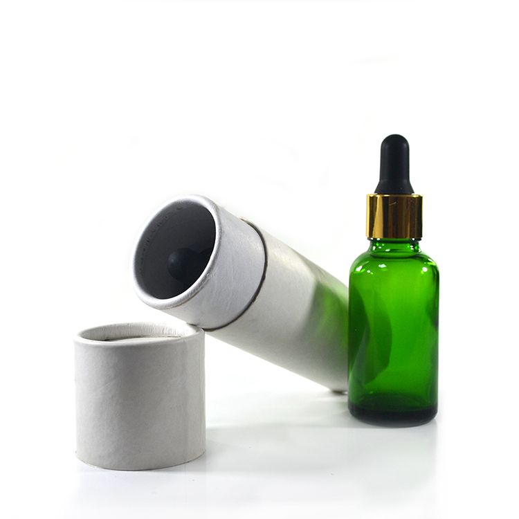 Supply 100% recycled custom cosmetic packing strong kraft cardboard 15ml 30ml 50ml 100ml white brown black paper tube