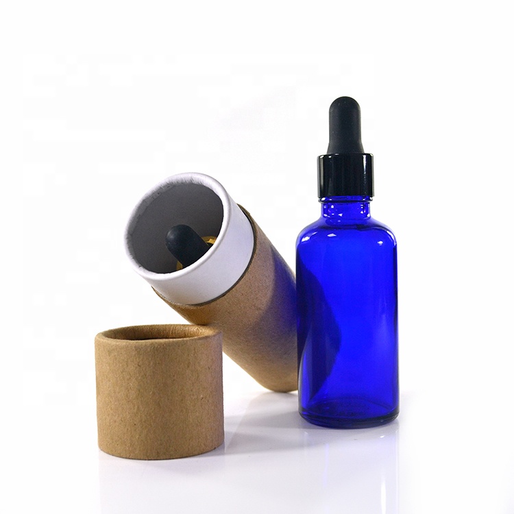 Supply 100% recycled custom cosmetic packing strong kraft cardboard 15ml 30ml 50ml 100ml white brown black paper tube