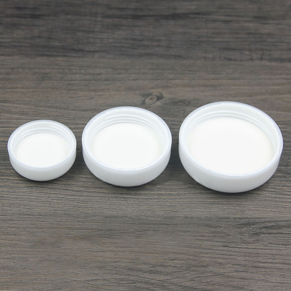 Supply custom 20ml 60ml 100ml opal white round glass cream jar with PP inner lid