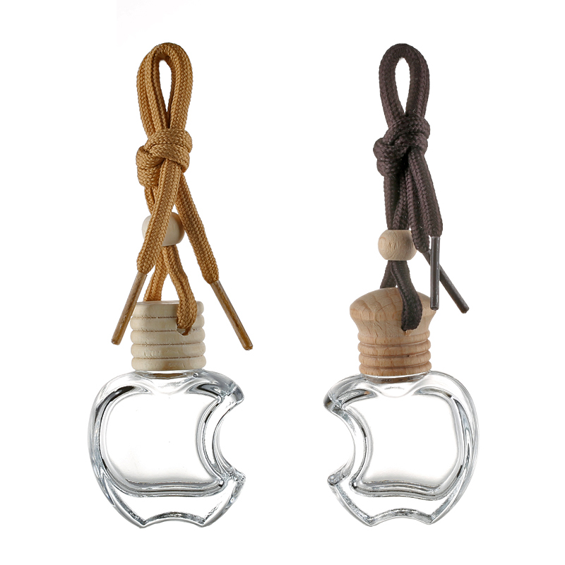 Suspended car perfume bottles with wooden hat lanyard can give air fresheners.