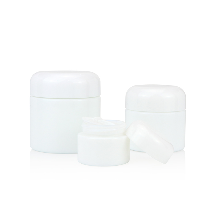Sustainable 15 50 gram 100 ml cylinder lotion cream ceramics containers white porcelain jar cosmetics glass with lid