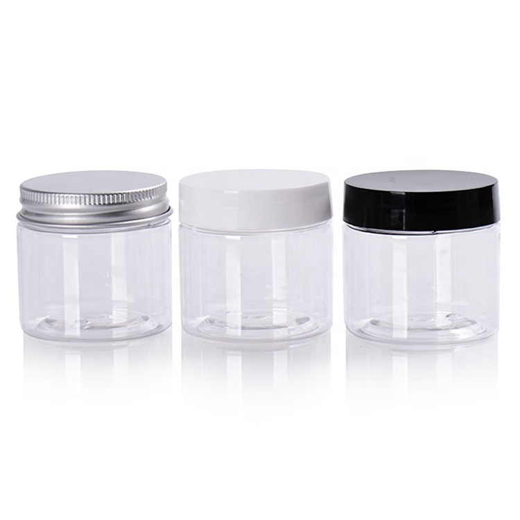 Sustainable food grade 30ml 50ml 60ml 80ml 100ml 120ml 150ml 200ml 250ml 300ml amber black clear pet plastic storage  jar