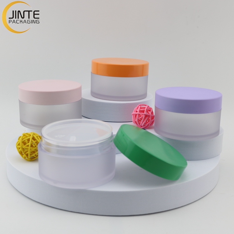 Sweet Frosted Plastic Jars with Lids 15ml PETG 1oz 2oz 3oz 4oz 5oz 6oz 8oz Lip Scrub Container Body Cream Jar