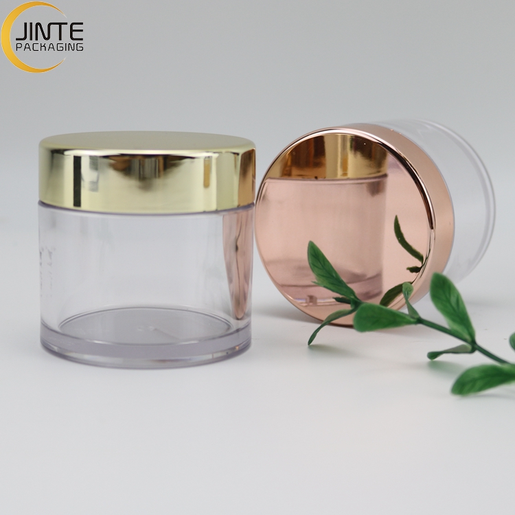 Sweet Lip Balm 15ml PETG Clear Jar With Rose Gold Lid 1/2 Ooz 1oz 2oz 3oz 4oz 5oz 6oz 8oz Lip Scrub Container