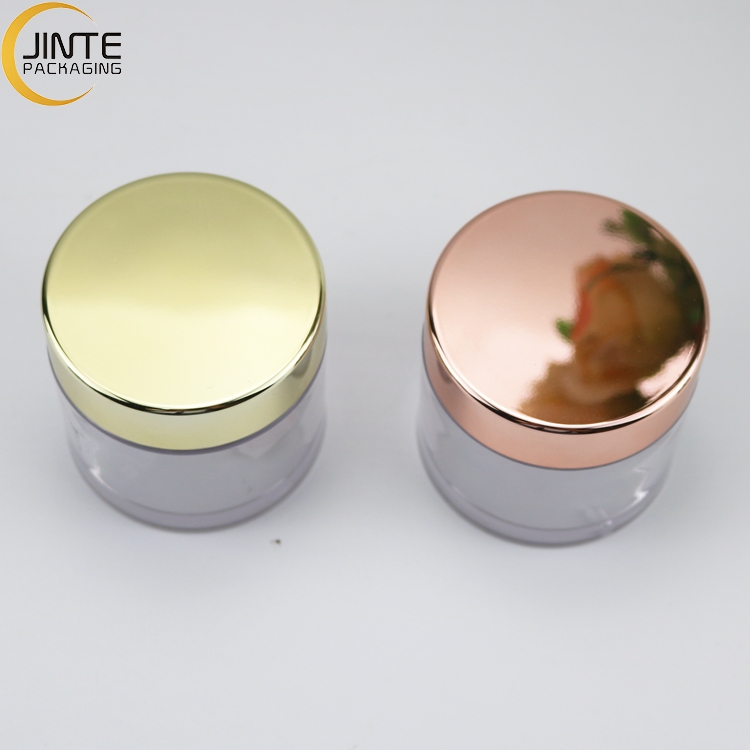 Sweet Lip Balm 15ml PETG Clear Jar With Rose Gold Lid 1/2 Ooz 1oz 2oz 3oz 4oz 5oz 6oz 8oz Lip Scrub Container