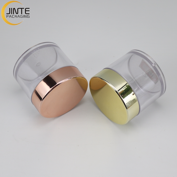 Sweet Lip Balm 15ml PETG Clear Jar With Rose Gold Lid 1/2 Ooz 1oz 2oz 3oz 4oz 5oz 6oz 8oz Lip Scrub Container