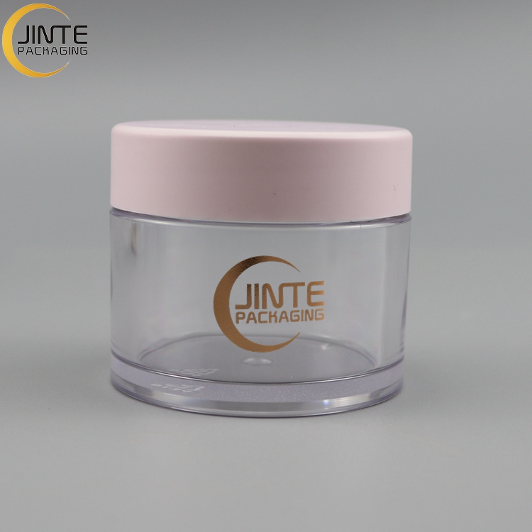 Sweet Plastic Cosmetic Packaging Pink and Clear Plastic Jar 1/2oz 1oz 2oz 3oz 4oz 5oz 6oz 8oz Lip Scrub Cream Jar