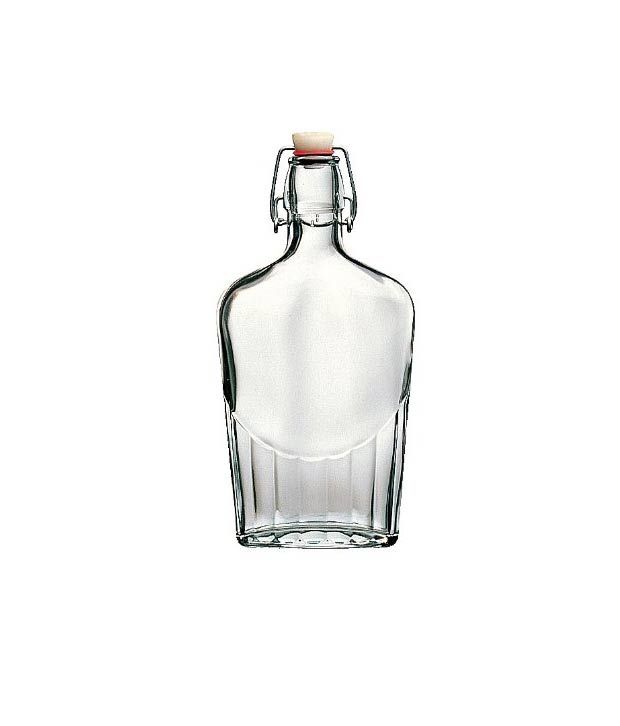 Swing Top Glass 250ml 8oz Pocket Bormioli Rocco Flask Bottle For Liquor Herbal Tea Coffee