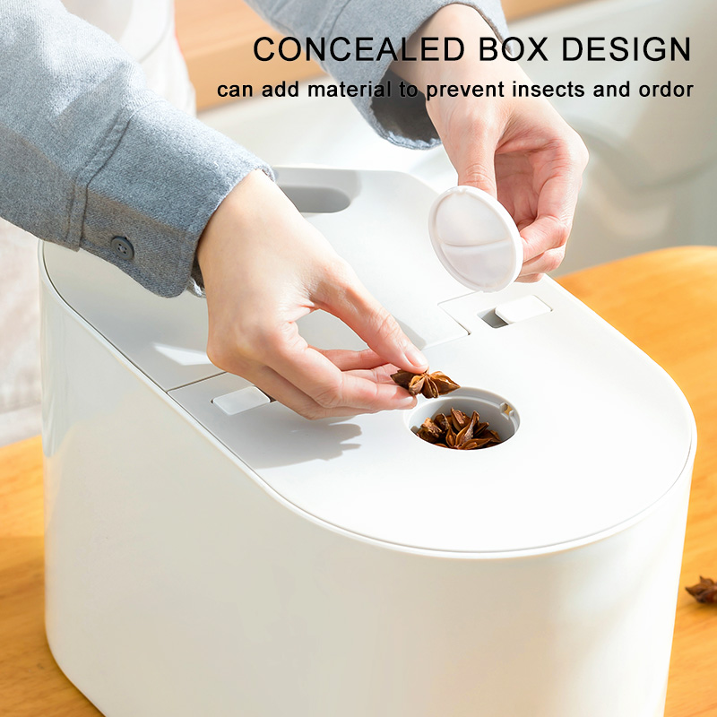 Taili Plastic Large Capacity Airtight Moisture-proof Insect-proof Sealed Cereal Grain Rice Dispenser Storage Container