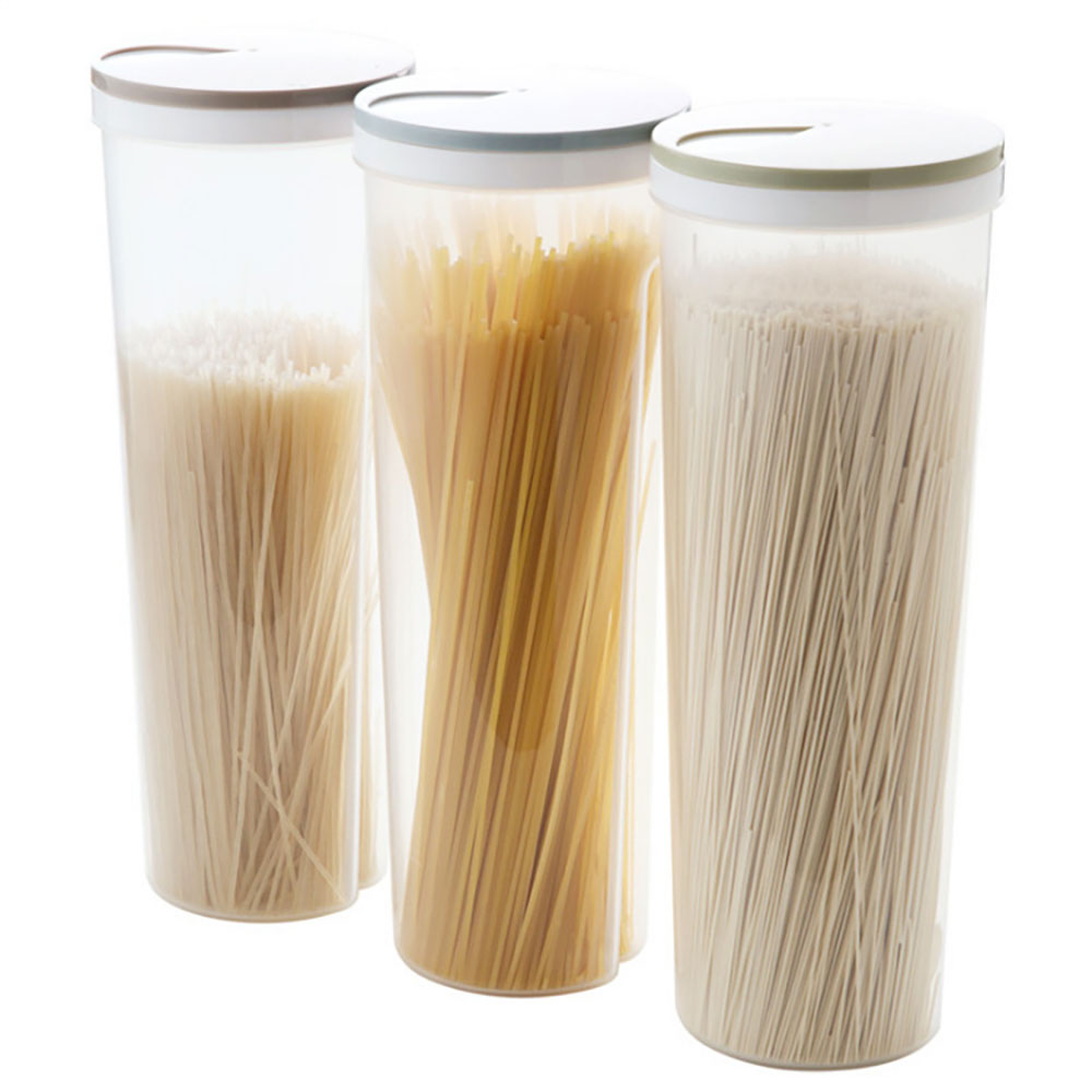Tall Clear Spaghetti Pasta Container Pantry Kitchen Storage Box Food Storage For Noodles Beans Straws