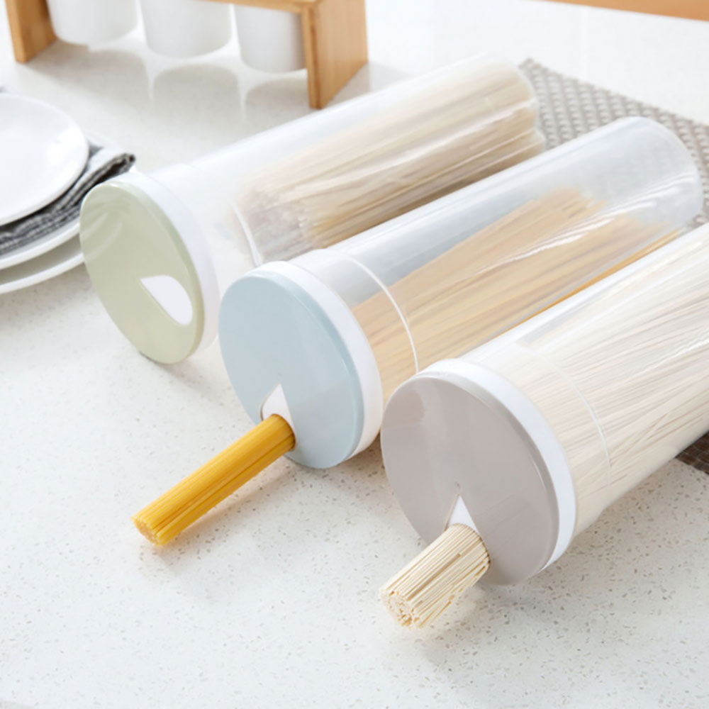 Tall Clear Spaghetti Pasta Container Pantry Kitchen Storage Box Food Storage For Noodles Beans Straws