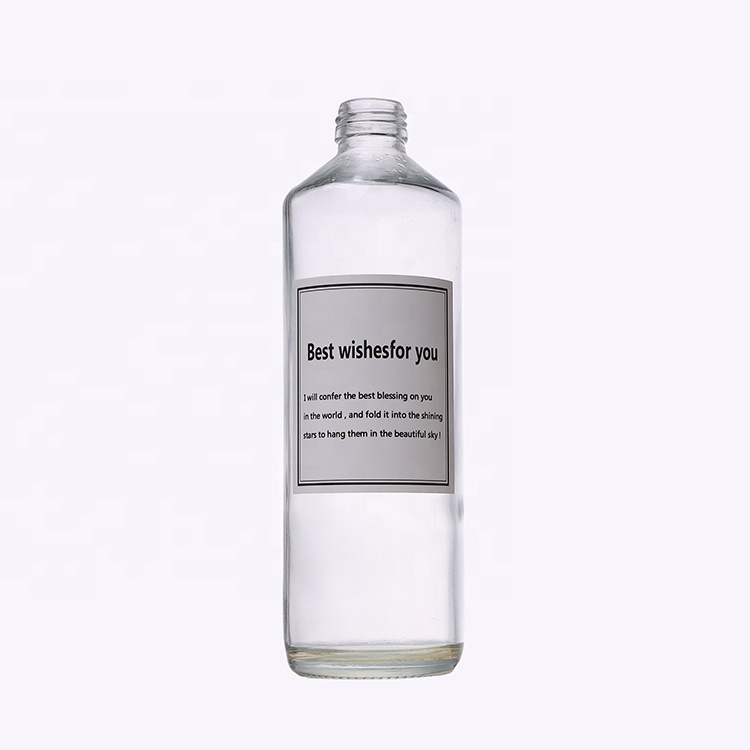 Tall Round 16oz Cylinder Slim Glass Spray Bottle With Trigger Pump For Home Cleaning