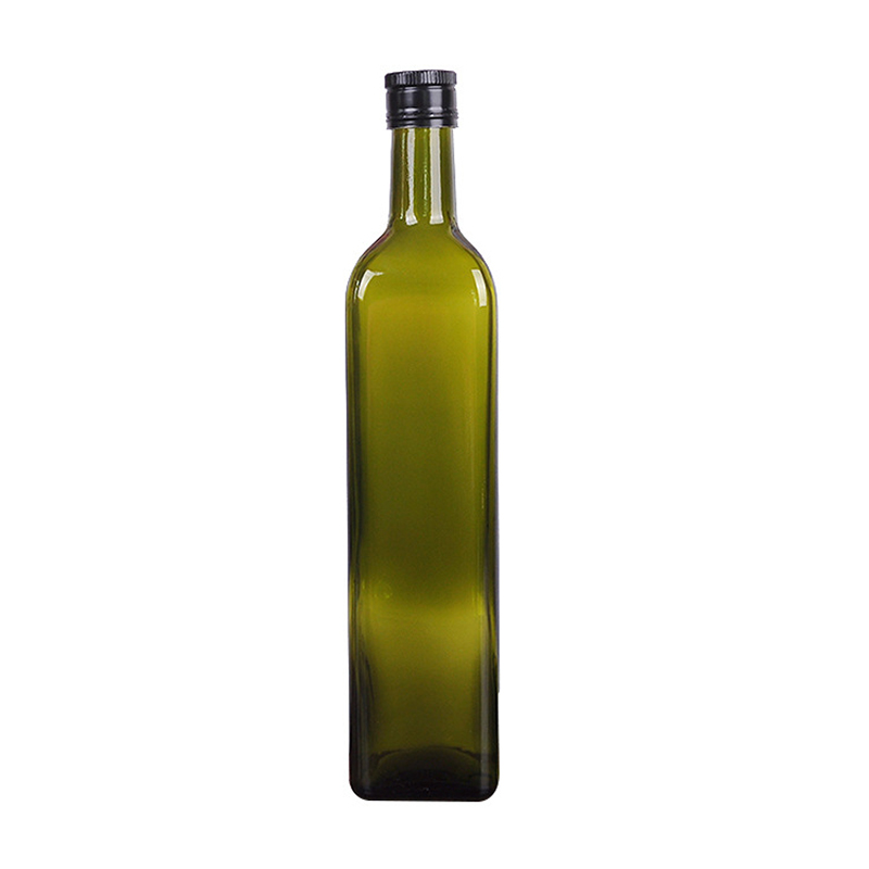 Tall Round 250ml 500ml 750ml 1000ml Dark Green Glass Olive Oil Bottle with Insert Cap