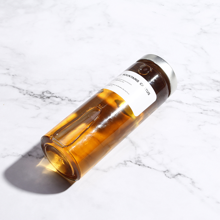 Tall Type 750ml Glass Cylinder Honey Jar For Bulk Storage Wide Mouth Juice Beverage Glass Bottle With Metal Lids