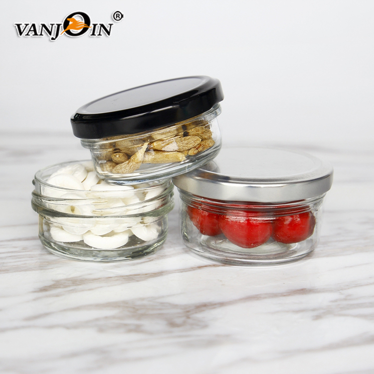 Taper Glass 100g 100ml Mini Food Grade Jam Honey Glass Jar With Lid