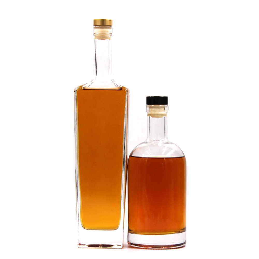 Taper tall exclusive delicate 750ml vodka liquor glass bottle