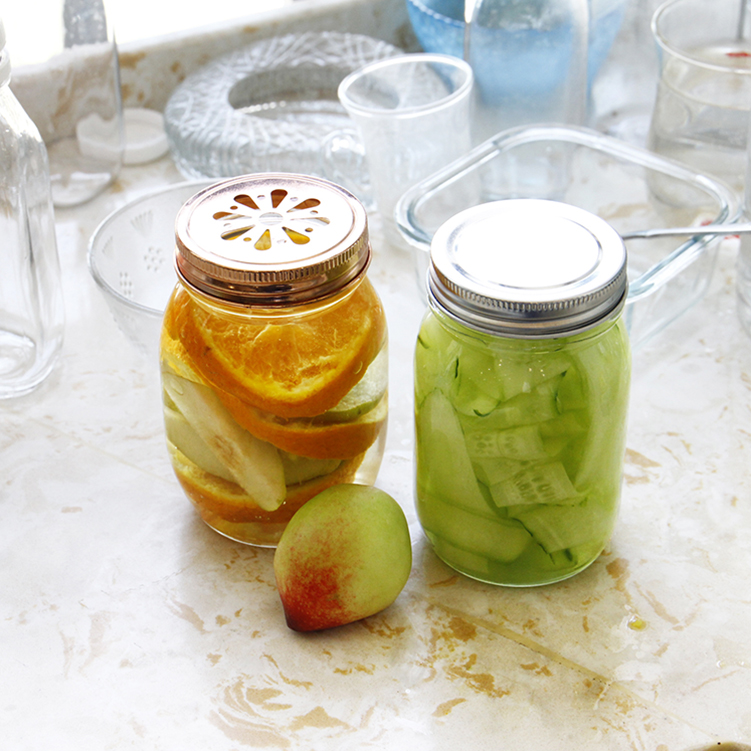 Tapered 16 oz Airtight Glass Mason Jars With Two Piece Lid Canning Jars for Vacuum Storage Honey Spices