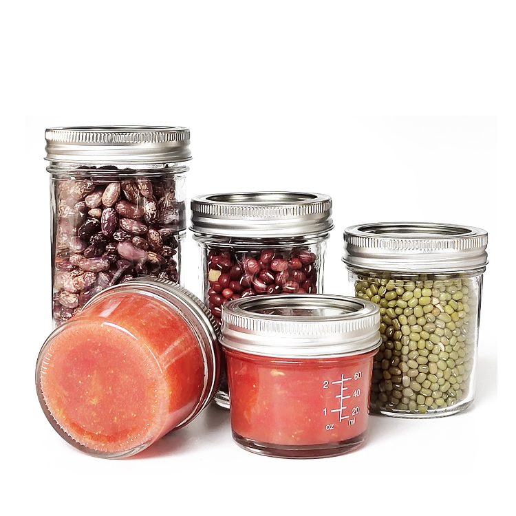 Tapered 4 OZ Preserving Mason Jar Food Glass Jars for Caviar Herb Jelly Jams