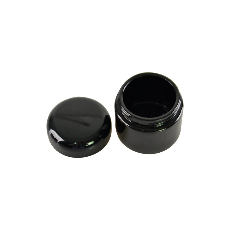 Taro Cover Container Cream Jar Herbs Seeds Ultraviolet Glass 30g 60g 120g 200g 250g 300g Body Cream Dark Violet Jar Round Shape