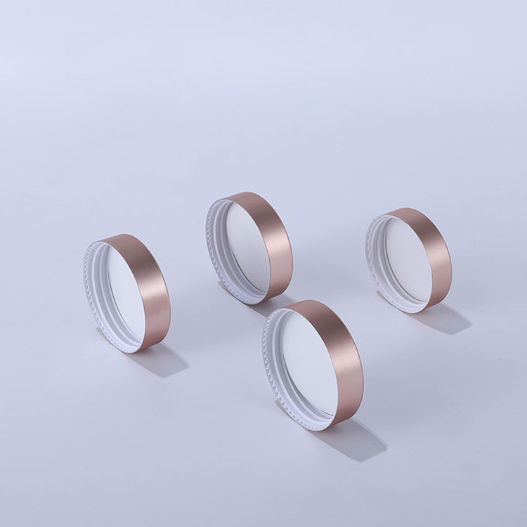 The Latest Design Round Shape Clear Acrylic Cosmetic Jar with Rose Gold Lid