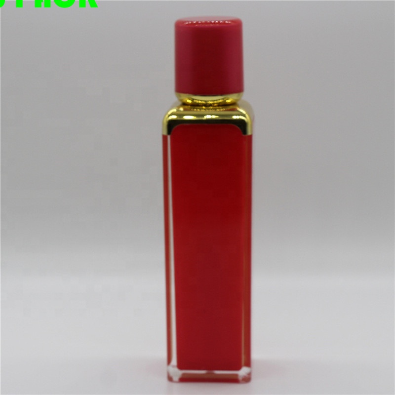 The latest hot sale luxury champagne square acrylic set cosmetic lotion airless bottle cream jar custom logo