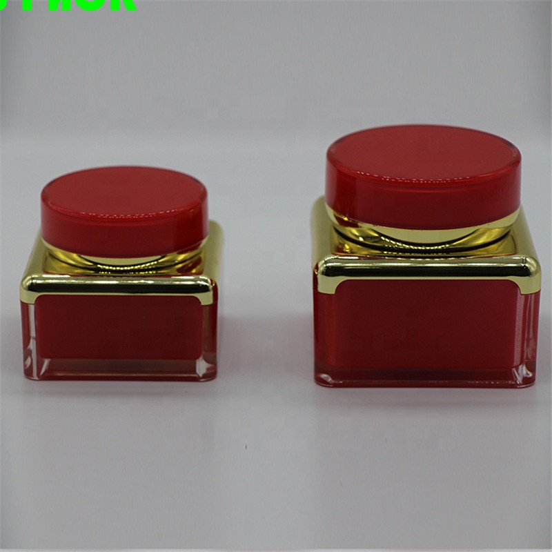 The latest hot sale luxury champagne square acrylic set cosmetic lotion airless bottle cream jar custom logo