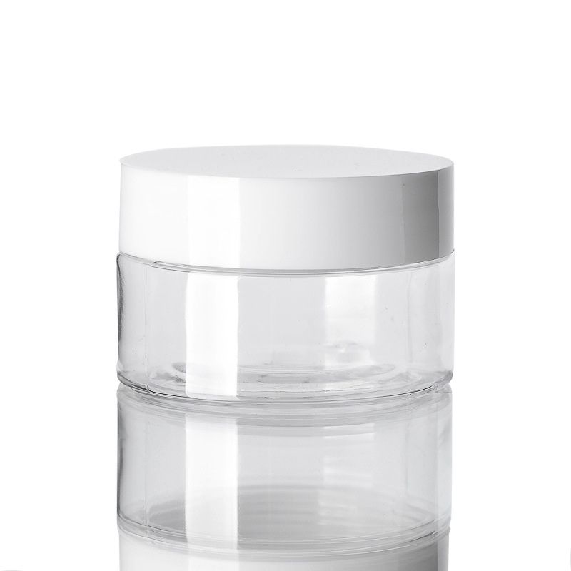 The manufacturer supplies 100g pet wide mouth transparent plastic separately in stock