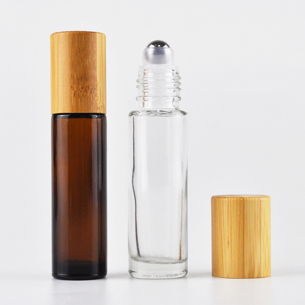 The most popular 10ml rollerballs glass essential oils for bamboo lid