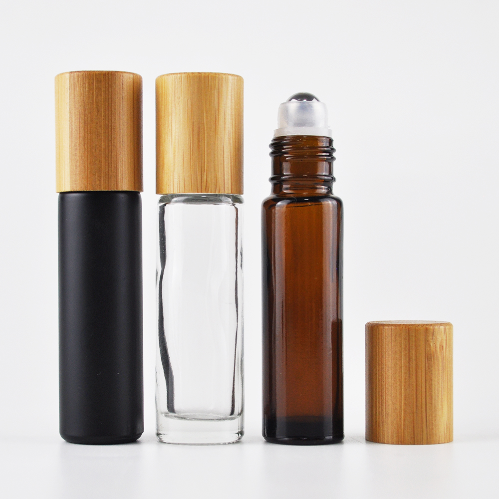 The most popular 10ml rollerballs glass essential oils for bamboo lid