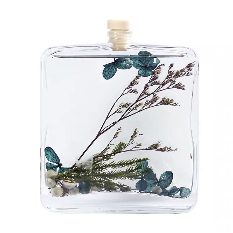 The new aroma diffuser reed glass bottle factory direct sale crimp bottle with rattan sticks