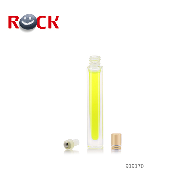 Thick Bottom 10ml Square Roll On Essential Oil Bottle Square Roller Bottle With Metal Roller Ball