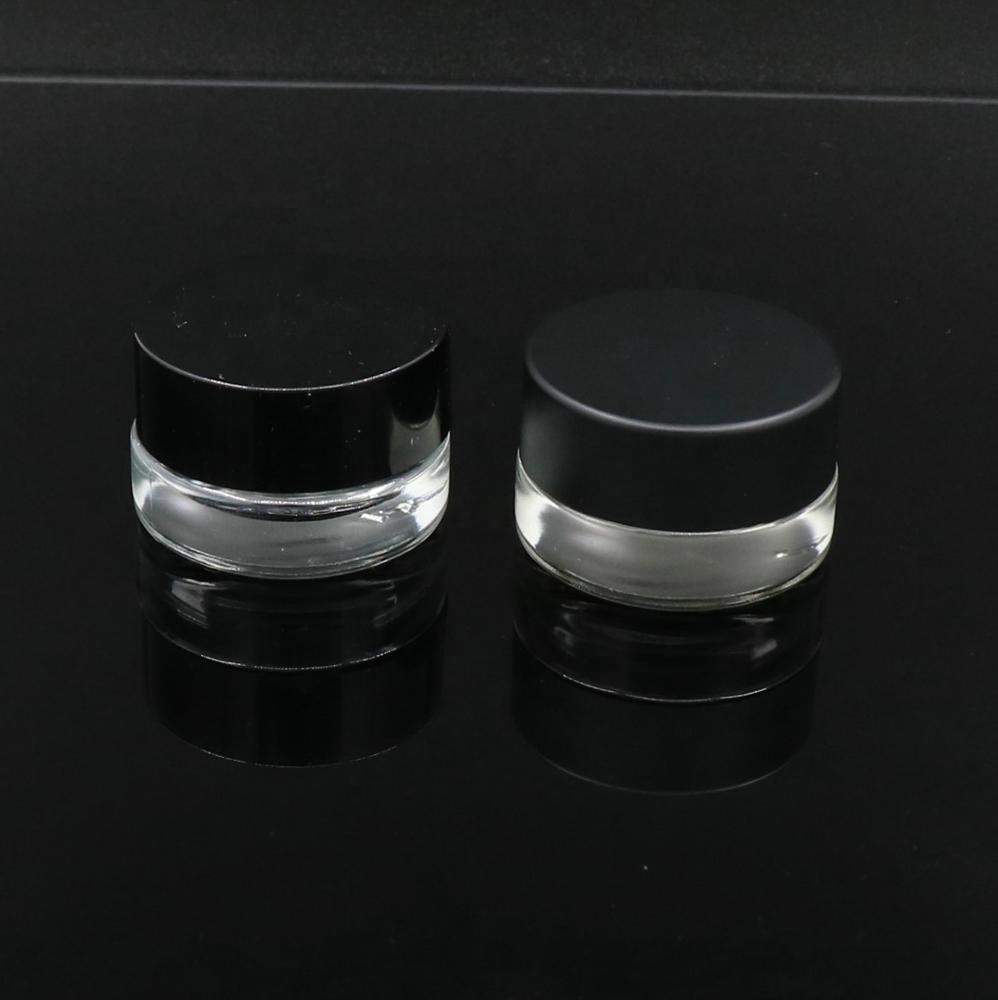 Thick Bottom Low Profile 7ml 10ml Glass Concentrate Jars Frasco de ojos 3ml 5ml small container for CBD wax oil medical oils