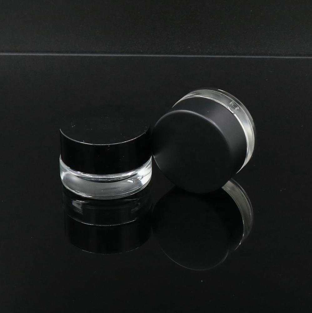 Thick Bottom Low Profile 7ml 10ml Glass Concentrate Jars Frasco de ojos 3ml 5ml small container for CBD wax oil medical oils