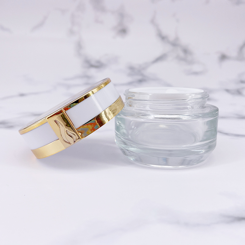 Thick Bottom Transparent Skin Care Set Empty Glass Cosmetic Bottle Empty Cream Essence Oil Bottle