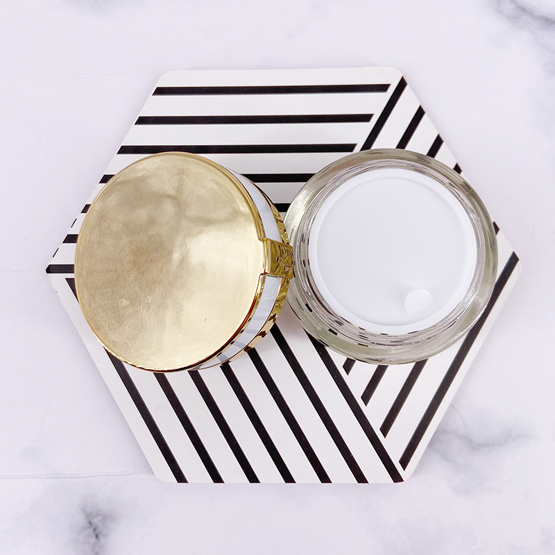 Thick Bottom Transparent Skin Care Set Empty Glass Cosmetic Bottle Empty Cream Essence Oil Bottle