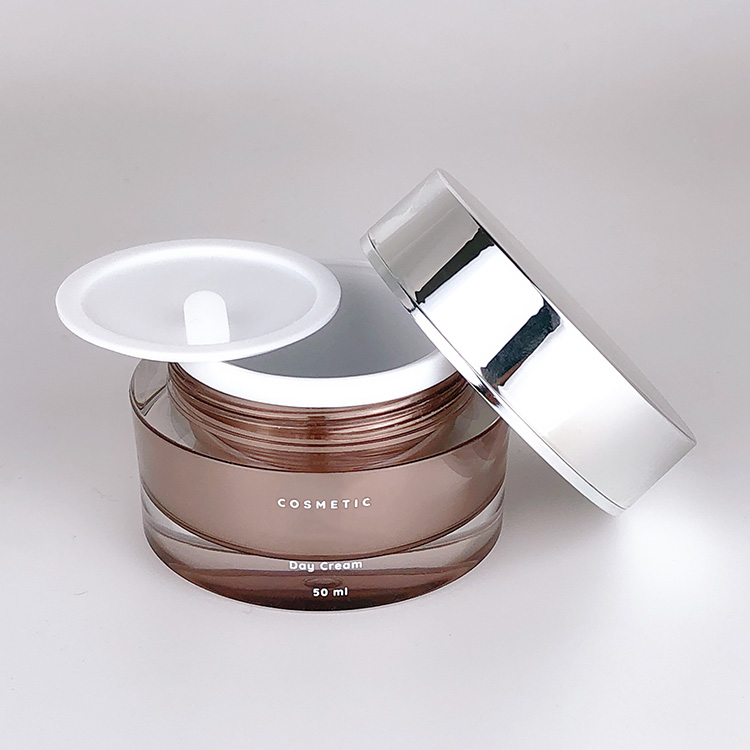 Thick Double Wall Clear Acrylic 15 30 50 Ml 2 Oz Plastic Cosmetic Jar For Cream