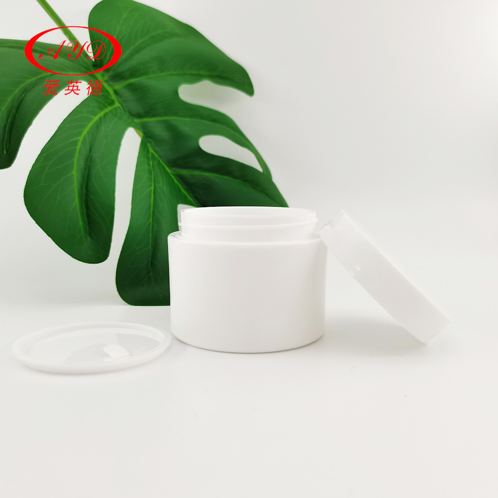 Thick Wall Cream Jar Double Wall Matte White PP Jar With Spoon 10g 20g 30g 50g 100g