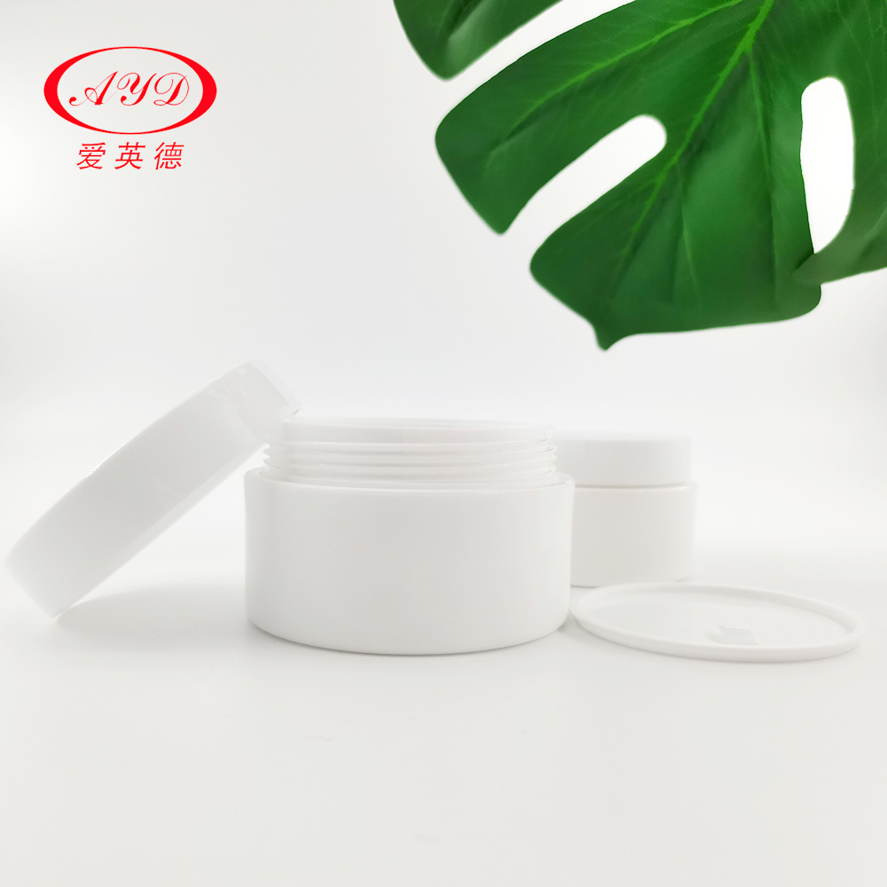 Thick Wall Cream Jar Double Wall Matte White PP Jar With Spoon 10g 20g 30g 50g 100g