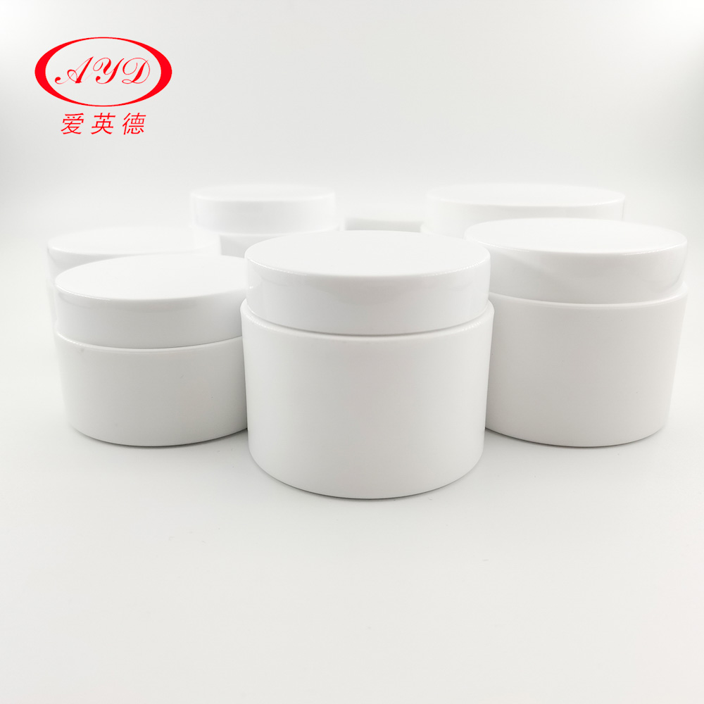 Thick Wall Cream Jar Double Wall Matte White PP Jar With Spoon 10g 20g 30g 50g 100g