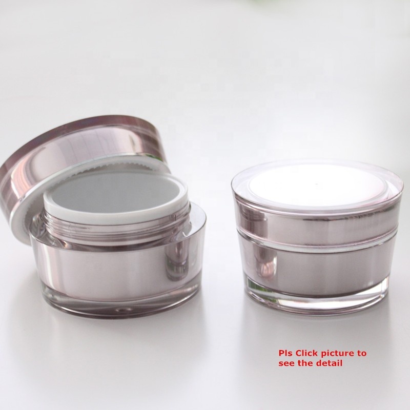 Thick Wall Shiny 15g 30g 50g 75g Plastic Hand Care Essential Cream Cosmetic Set Jar