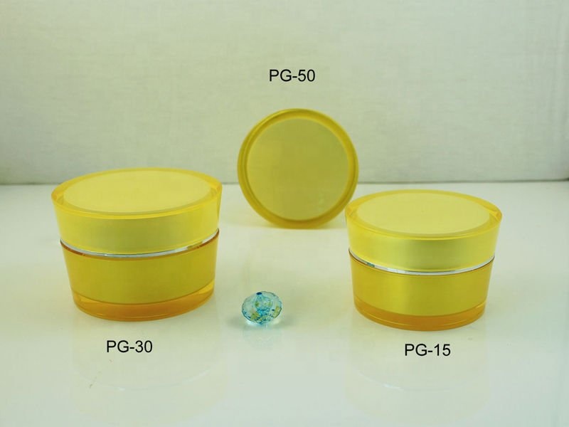 Thick Wall Shiny 15g 30g 50g 75g Plastic Hand Care Essential Cream Cosmetic Set Jar