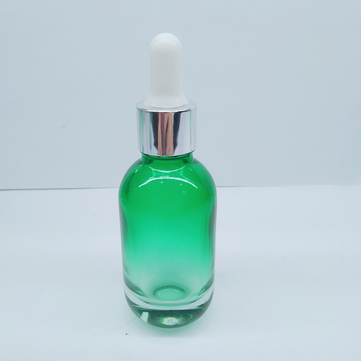 Thick bottom gradient green essential oil dropper glass bottle for 10ml 20ml 30ml 50ml 100ml