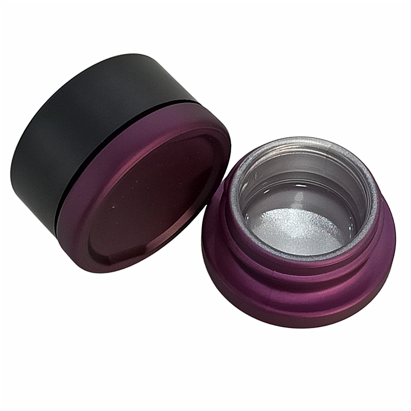 Thick bottom small cbd oil concentrate container 5g uv black white colored childproof glass jar