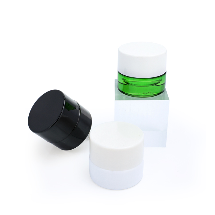 Thick bottom small wax concentrate container 5g uv black white colored childproof glass jar
