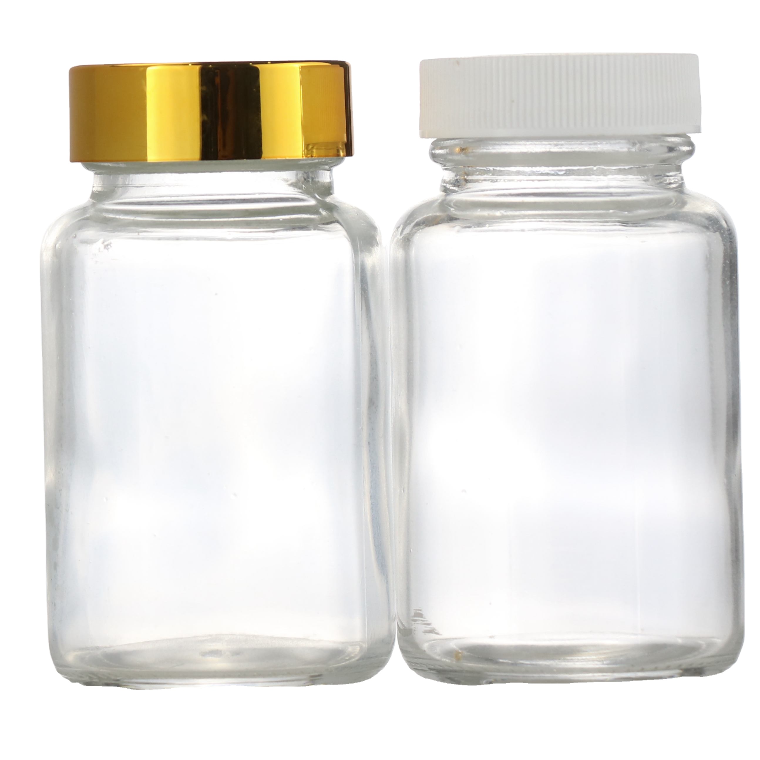 Thick wall 120ml glass amber pill bottle frosted glass tablet bottle Capsules Container Medicine and seal