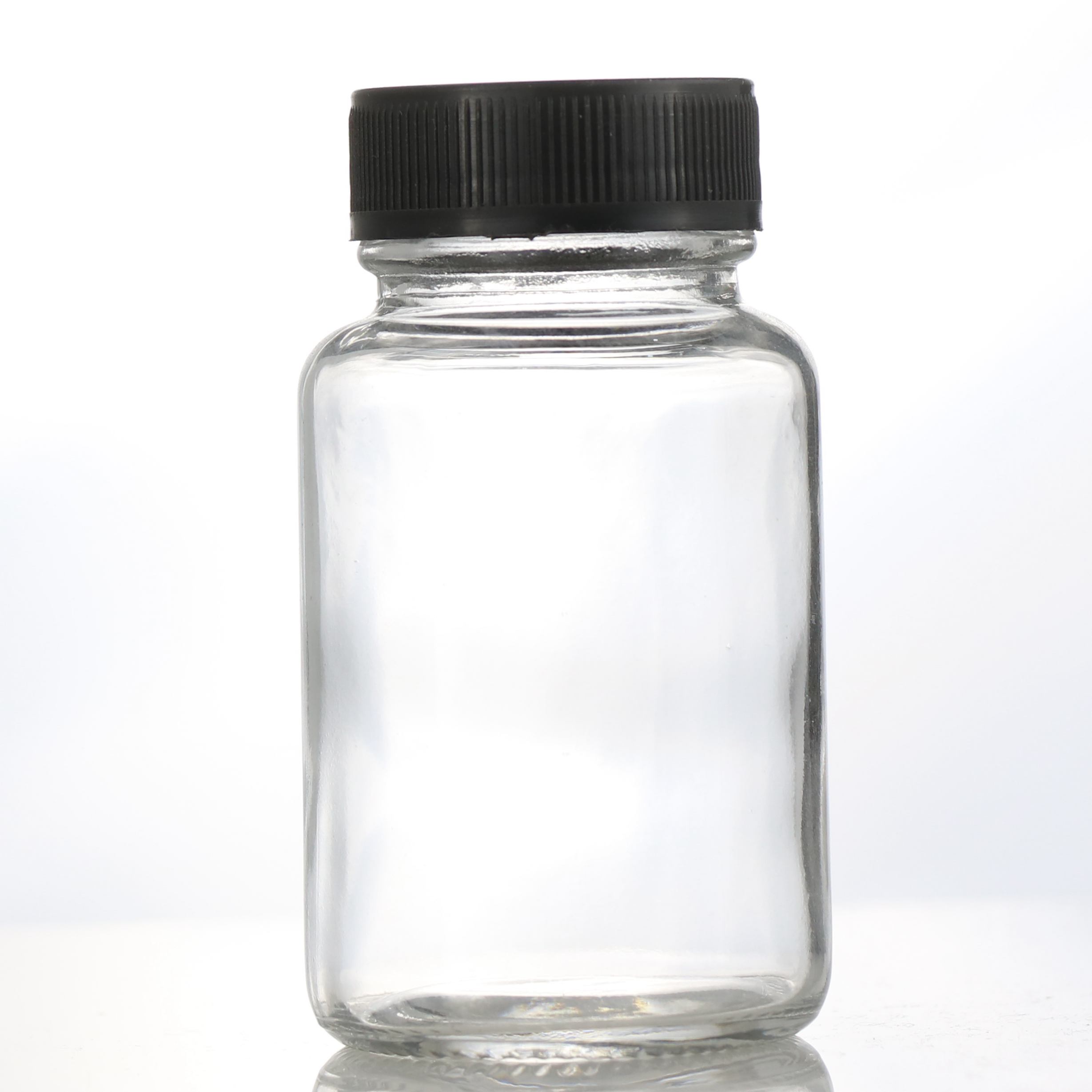 Thick wall 120ml glass amber pill bottle frosted glass tablet bottle Capsules Container Medicine and seal